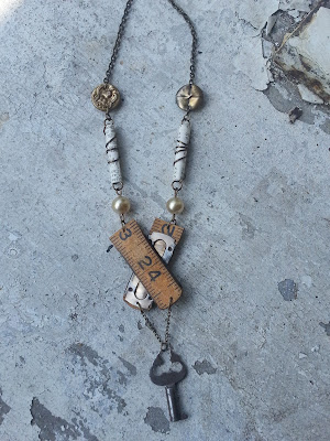 vintage assemblage necklace