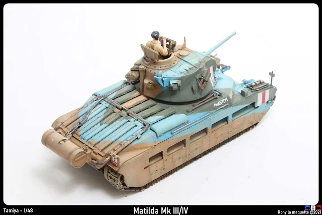 Maquette du char Matilda de Tamiya au 1/48.