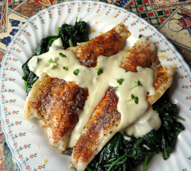 Baked Sea Bass with a Lemon Parmesan Cream