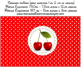 Cherries: Free Printable Candy Bar Labels