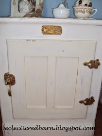 Eclectic Red Barn: While painted side table redo