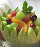 musk melon salad with grapes