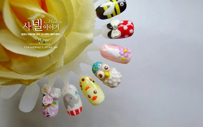 cute animal nail art