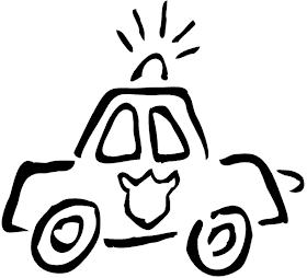police car coloring page