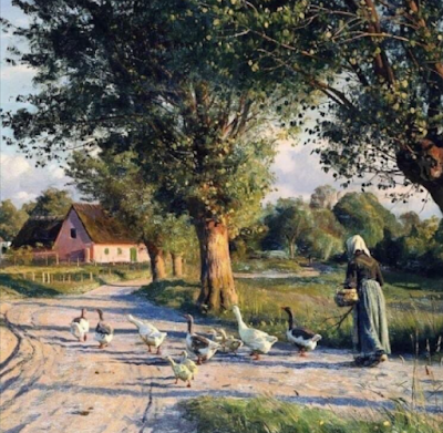 The Way Home painting Peder Mork Monsted