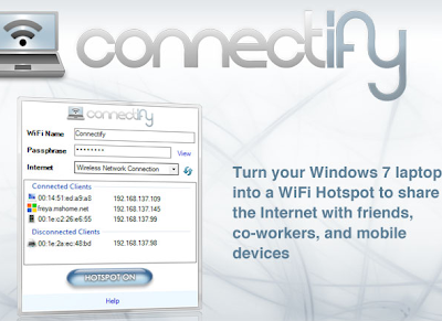 Connectify - Tips Cara Mengubah Modem Menjadi WiFi/Hotspot