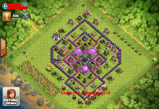 Gambar Base TH 8 Type Farming, Hibrid dan Troopy Terkuat