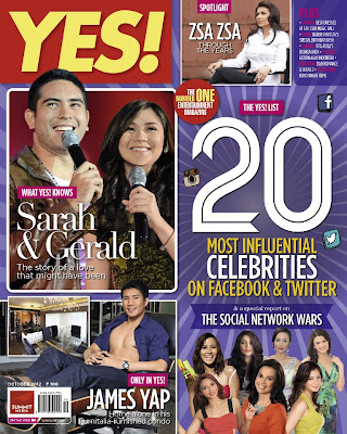 Sarah Geronimo and Gerald Anderson Cover YES! Magazine October 2012 Issue