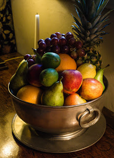 fruit bowl, pewter, antique