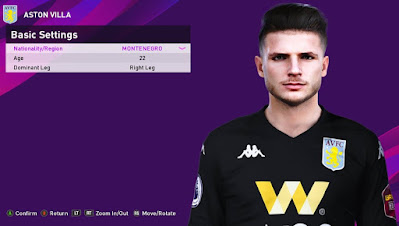 PES 2020 Faces Matija Sarkic by Rachmad ABs