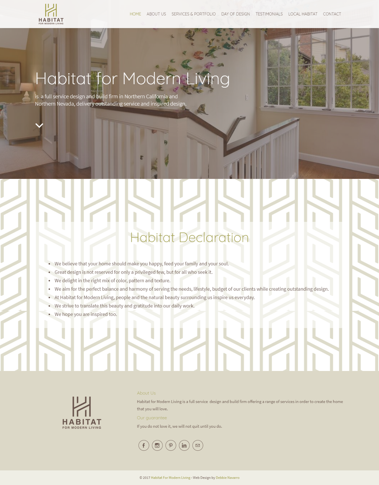 Habitat for Modern Living Weebly Web Design