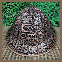 souvenir pertambangan helm ukir