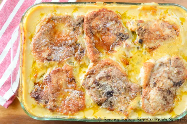 Cheesy Pork Chop Potato Casserole Recipe