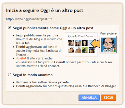 Come aggiungere il link 'Segui questo blog' su blogger