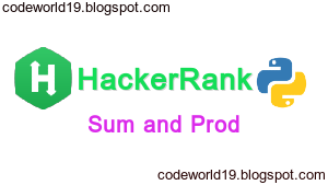 Sum and Prod in Python - HackerRank Solution