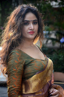 Sony Charishta Hot Saree Photos at Silk and Cotton Expo Showroom Launch