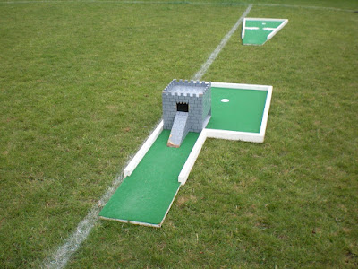 Pop-up minigolf at Kent Athletic Club in Luton. August 2020