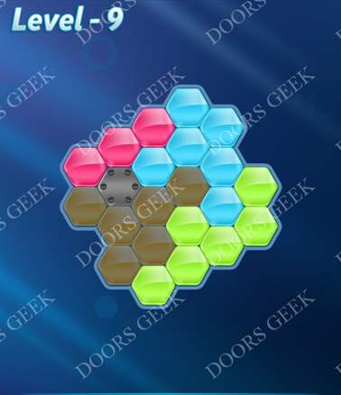 Block! Hexa Puzzle [Regular A] Level 9 Solution, Cheats, Walkthrough for android, iphone, ipad, ipod