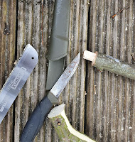 a knife, a saw and some willow