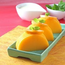 Resep Cara membuat puding mangga saus vanilla