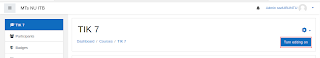 tombol Turn Editing On pada Moodle