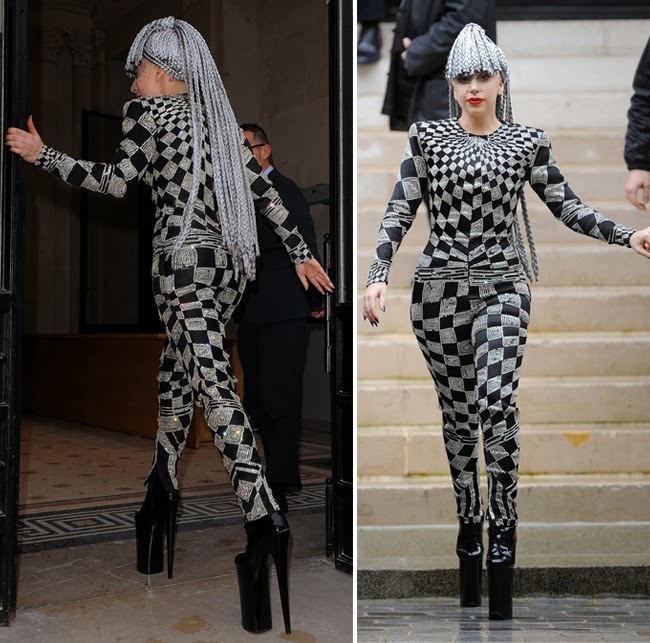 Lady Gaga rocks vintage Gianni Versace in Paris