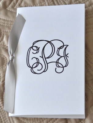 Layout Anna Wedding Program Ink Color Black Paper White Linen