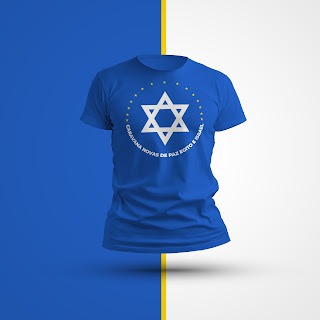 Criação de arte para camisa caravana para israel Novas de Paz
