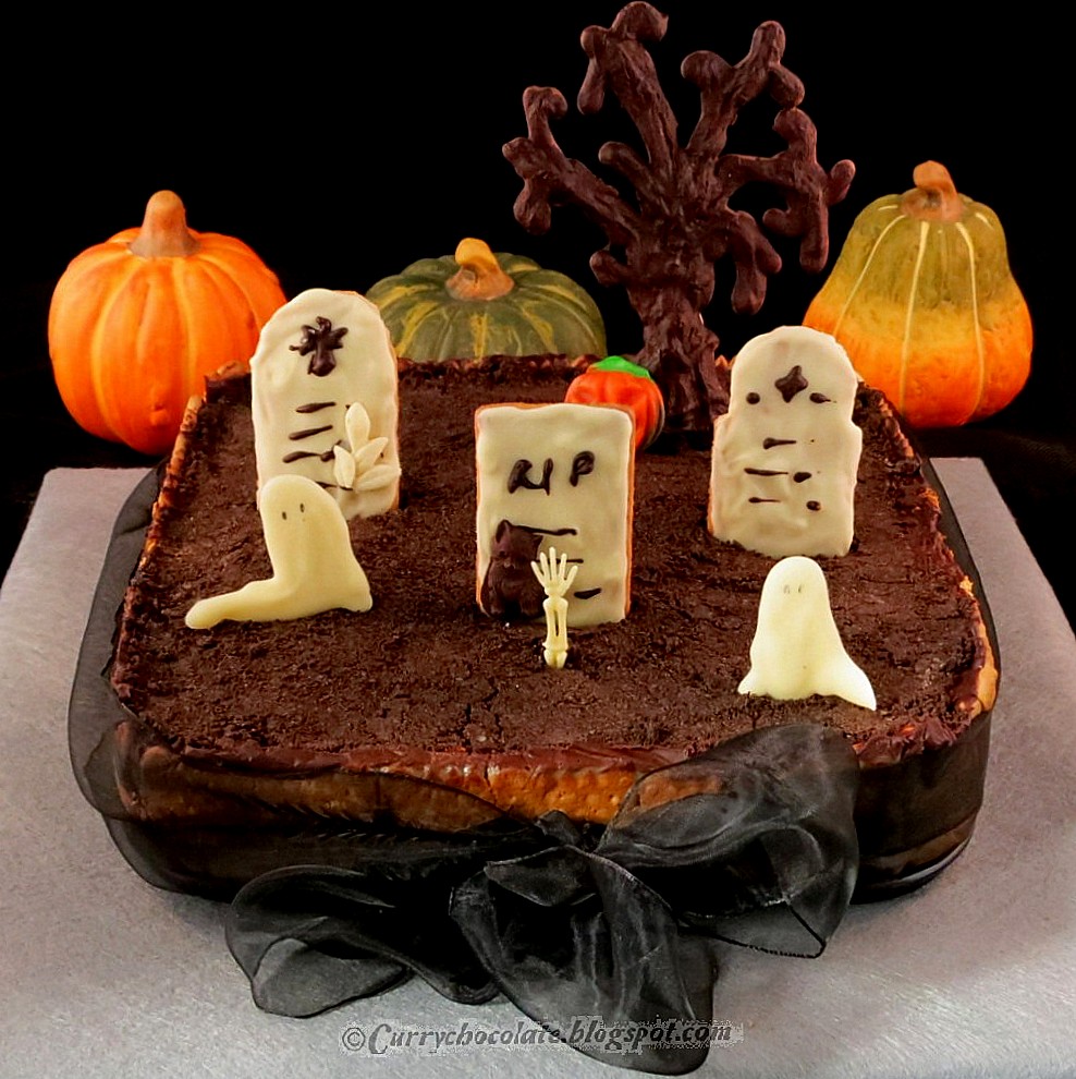 Tarta cementerio para Halloween 