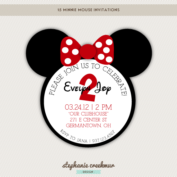 A few months ago I decided to add the Mickey Mouse invite to my shop
