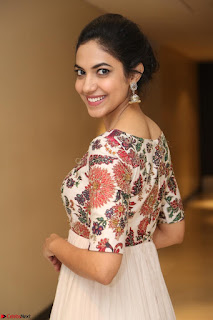 Ritu Varma smiling face Cream Anarkali dress at launch of OPPO New Selfie Camera F3 ~  Exclusive 076.JPG