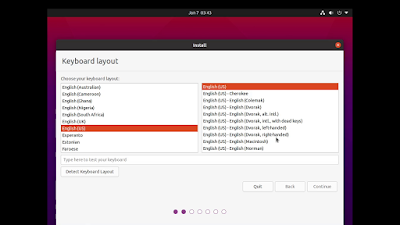 Page 2: Pilih Keyboard Layout