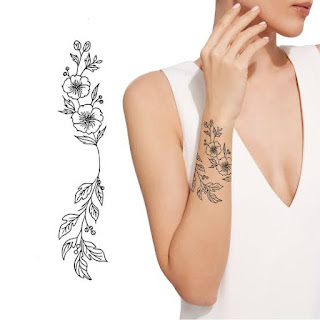17 Beautiful Simple Line Art Floral Tattoo Designs On Wrist