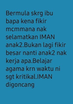 Menjelang akhir zaman, kukuhkan iman dan taqwa anak anak