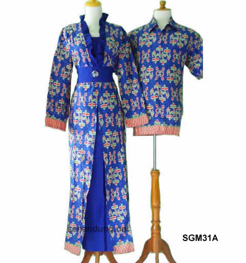  Model  Gamis Batik Sarimbit  Pasangan Modern Terbaru Murah