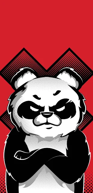 Papel de Parede Masculino Panda Rebelde