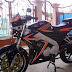 Modification Yamaha Vixion lack and orange colour