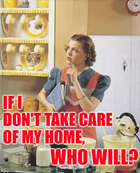 If I Don't Take Care of My Home, Who Will? (JenExxifer GenX Housewife Meme)