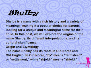 meaning of the name "Shelby"