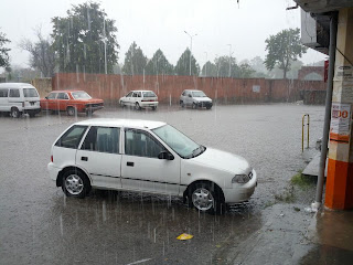 heavy rain aslam market wah cantt