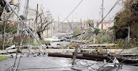 Hurricane Maria toppled power posts and lines around Puerto Rico, including here in the municipality of Humacao. (Credit: Carlos Giusti/Associated Press) Click to Enlarge.