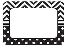 http://www.teachercreated.com/products/black-white-chevrons-and-dots-name-tags-labels-5548