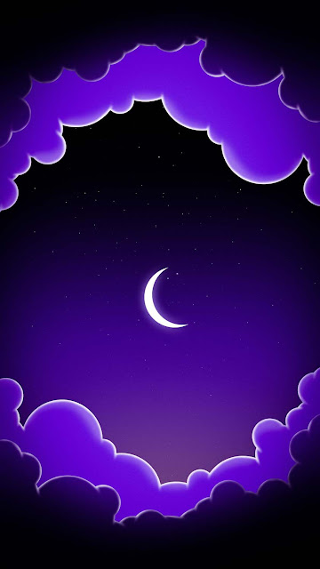 Cloudy Moon iPhone Wallpaper 4k