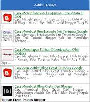 Cara Membuat Related Post Dibawah Posting Blog