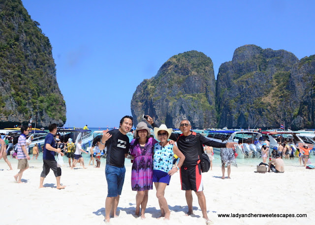 Family at Maya Bay