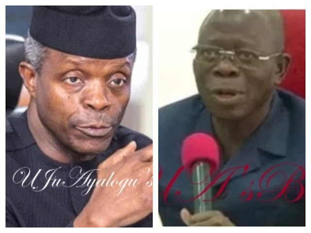 Osinbajo, Oshiomhole Meet In Aso Rock