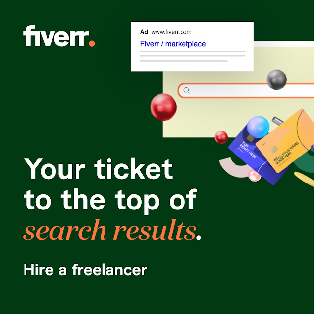 this is a picture of fiverr.com the best place to get freelancers to  be in the best search results