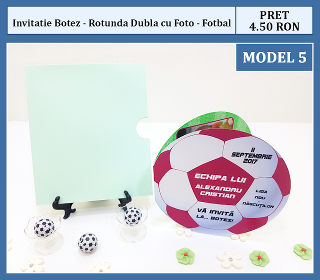 invitatii botez tema fotbal