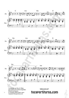 Oboe Partitura de Juancito es así Sheet Music for Oboe Music Score