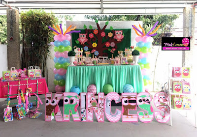 Owl themed Dessert Buffet Set-up